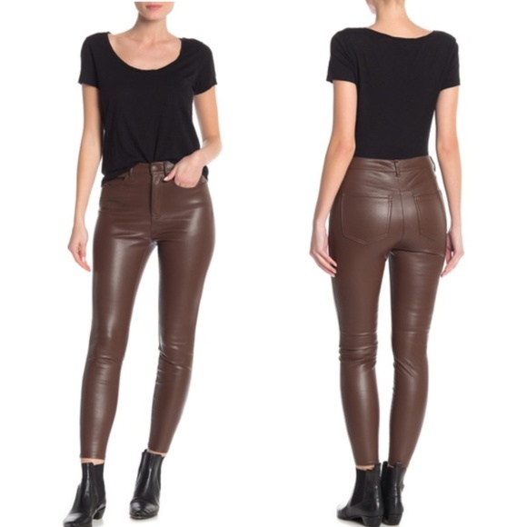 Free People Pants - Free People Long & Lean Faux Leather Skinny Pants